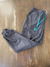 Figs Zamora Women  s High Rise Jogger Scrub Pant Gray Large Technical Uniform