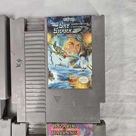 Lot of 5 Nintendo NES Top Gun Sky Shark wizards Warriors Bayou Billy Tested Work