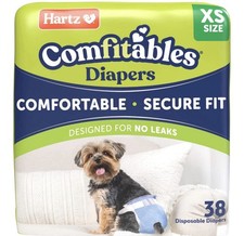Hartz Comfitables XS Disposable Dog Diapers 32ct Absorbent Leakproof Easy-On