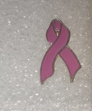 PINK RIBBON DAY  Enamel Pin   Breast Cancer Awareness    Small  15 x 10mm