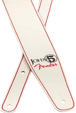 Genuine Fender John 5 Leather Guitar Strap, White and Red