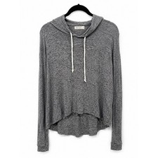 Brandy Melville Heather Charcoal Drawstring Hoodie