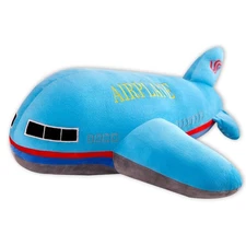 Stuffed Airplane Plush Toys Blue Plane Pillow,Gifts for Kids Adults 15.7 inches