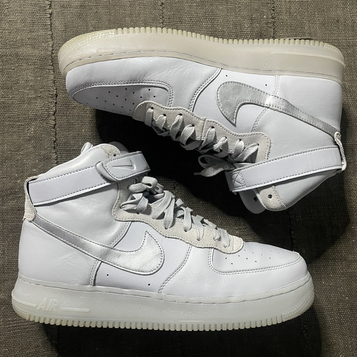 Size 13 - Nike Air Force 1 High Wolf Grey Metallic Silver