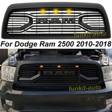 Front Grill For 2010-2018 Dodge Ram 2500 3500 Bumper Matte Black Wletter Wleds