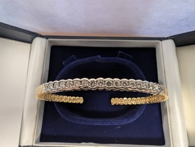 Diamond Gold/White Gold Cuff Bracelet