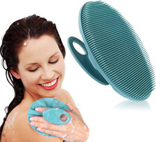 Soft Silicone Body Cleansing Brush Shower Scrubber, Gentle Exfoliating and Massa