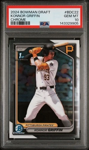 2024 Bowman Draft Chrome #BDC-22 Konnor Griffin PSA 10 1st Bowman