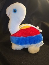 Vintage stuffed plush Turtle Eden Toy Musical With Bells In Feet. 10  Very Cute
