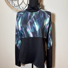 Fila Women's 1/4 Zip Pullover Top Large, Long Sleeves, Thumbholes, Activewear