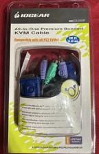 IOGEAR All-In-One Premium Bonded KVM Cable     NIP