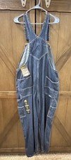 Berne Unlined Denim Bib Overalls Size 42 X 30 New With Tags Triple Stitched