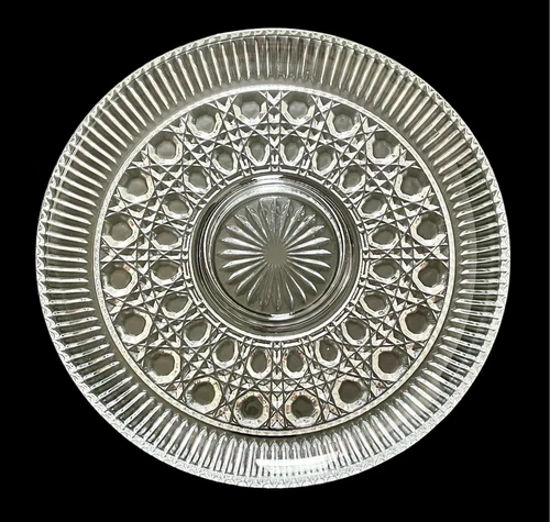 Vintage Federal Glass Windsor Clear 11” Serving Plate Platter 1970s Exceptional