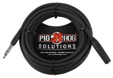 Pig Hog Solutions 25ft Headphone Extension Cable, 1/4" TRS M - 1/4" TRS F 
