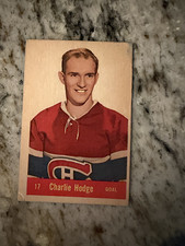 Vintage 1958–59 Parkhurst Charlie Hodge #17 – Montreal Canadiens Goalie NHL Card