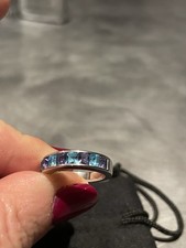 Swarovski Crystal Ring Blue/Purple Size 50 Excellent Condition