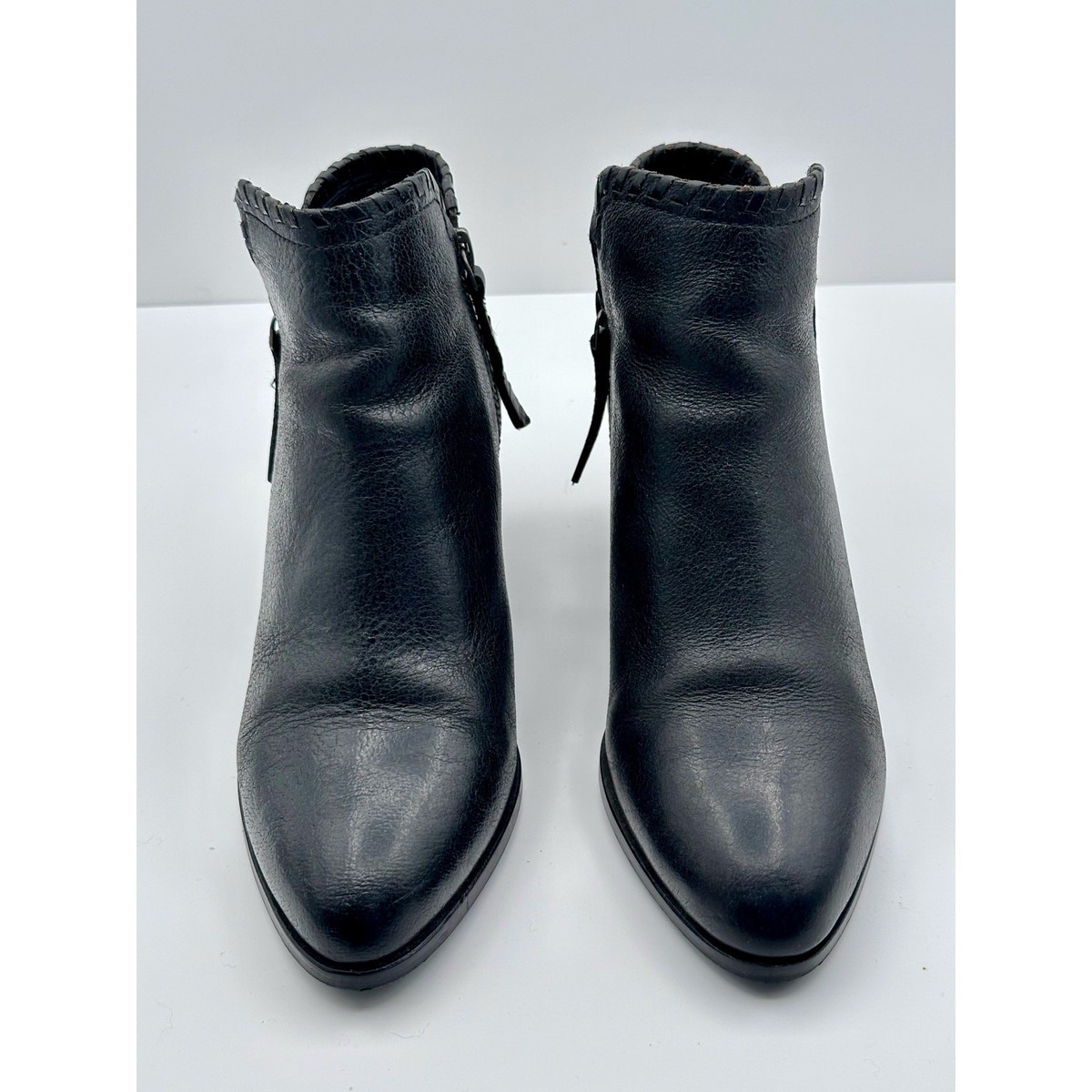 FRYE AND CO Black  Ankle Boots Frye Boots Diana Cut Ankle Booties Black Boots Silver Studs  main image 4