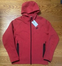 NWT Mens Nike Tech Fleece Windrunner Full-Zip Hoodie Red Large 145 SOLD OUT 