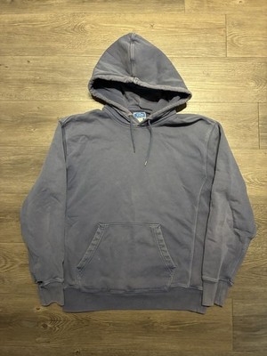 J Crew French Terry Hoodie Sweatshirt Men S Faded Gray Garment Dyed Reimagined