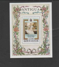 ANTIGUA #586 1980 QUEEN MOTHER 80TH BIRTHDAY MINT VF NH O.G S/S