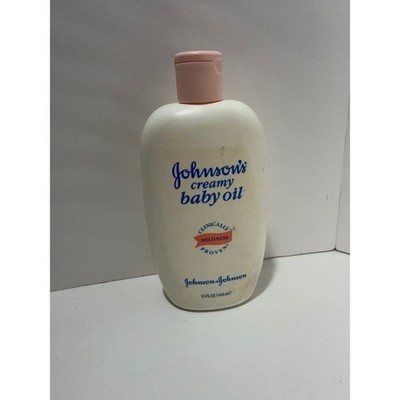 Vintage 1996 Johnsons Creamy Baby Oil 15oz Discontinued Formula Collectible Prop