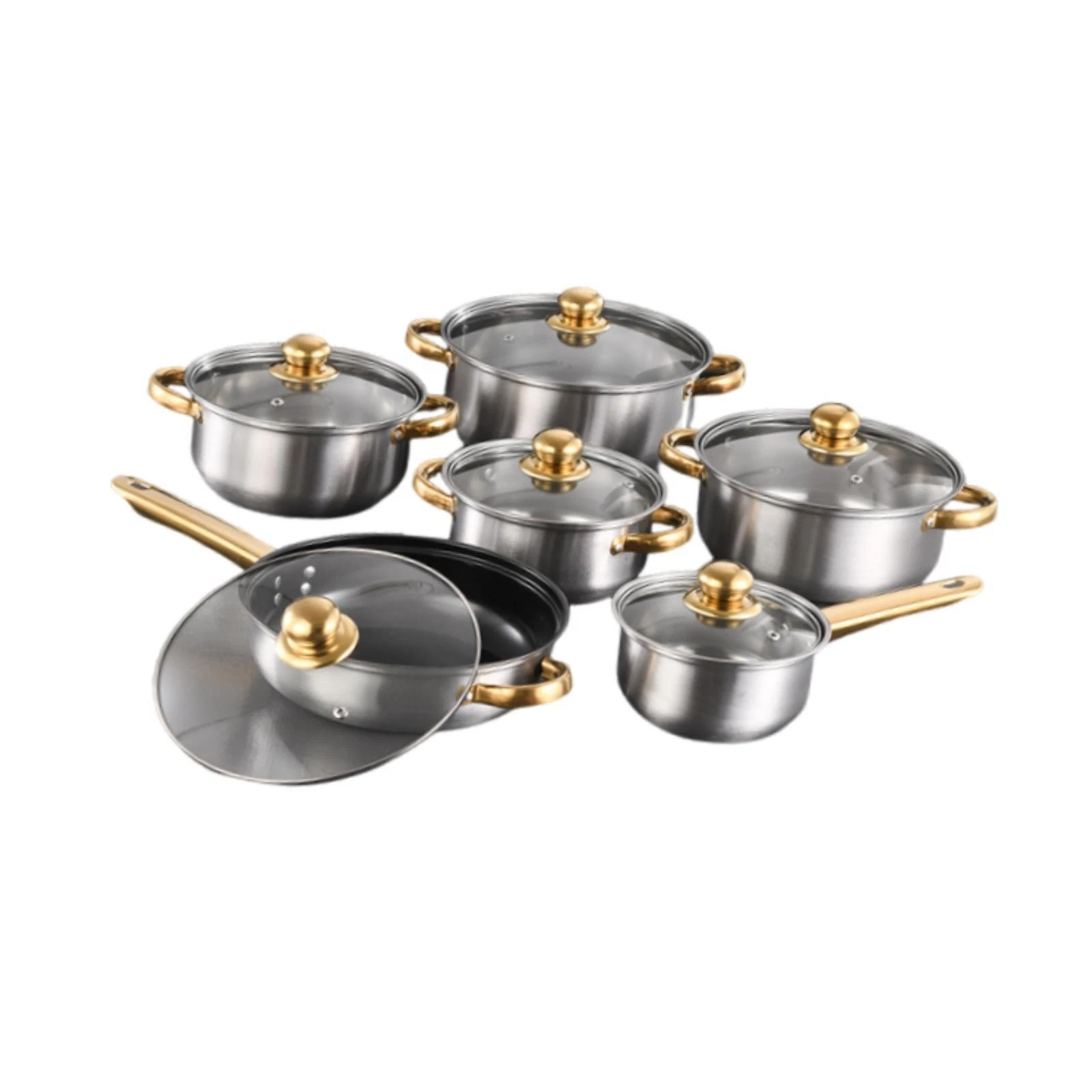 6 Pieces Stainless Steel Cookware Set Nonstick Pots and Pans Set for Kitchen
Opens in a new window o