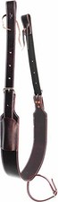 Horse Handcrafted Plain Oiled Brown Leather Back Cinch Rear Flank Saddle Cinc...