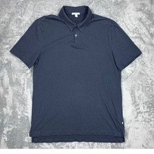 James Perse Mens Navy Blue Supima Cotton Short Sleeve Polo Shirt MSX3337 Size 3