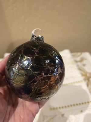 Vtg Eisch Hand Blown Glass Art Ornament