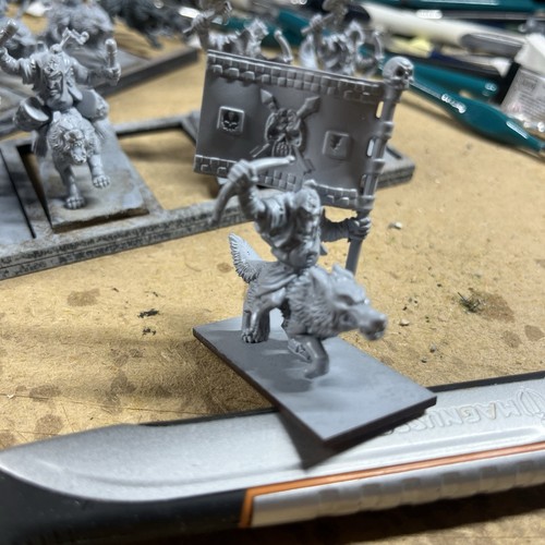 10x Hobgoblin Wolf Riders archers Resin cast Undercoated command +movement tray - Bild 7 von 12
