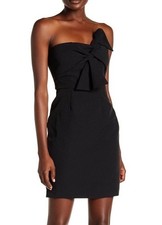 Alexia Admor Black Strapless Bow Tie Little B...