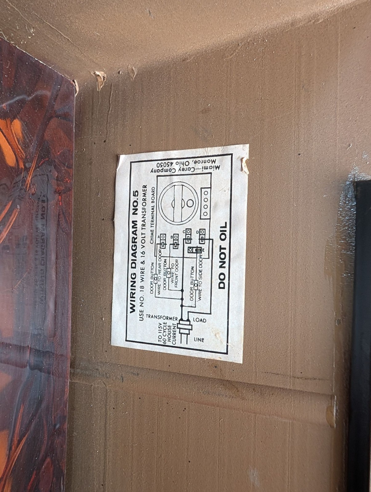 Vintage Tubular Chime Unit 4 Brass Tubes Mechanical Door Chime Needs Repair