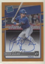 2020 Panini Donruss Optic Orange Prizm 78/99 Nick Solak #RRS-NS Auto RC qf8