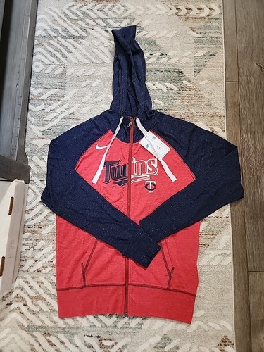 Nike Womans Minnesota Twins Size Medium Hoodie Sweatshirt Lightweight Brand New - Picture 1 of 4