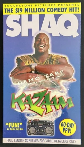 📼 Kazaam VHS Promo Screener Demo Tape Shaquille O’Neal 1996 PG Disney Shaq