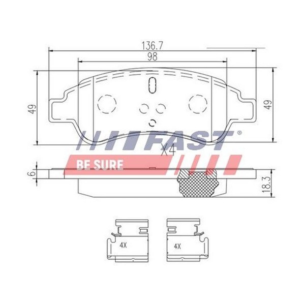 Fast BremsbelÄGe Vorne Passend FüR CitroËN Berlingo C2 C3 C4 Xsara | FT29518-image