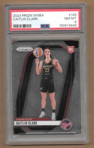 2024 Panini Prizm WNBA Caitlin Clark Rookie PSA 8 #145