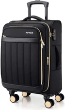 Softside Carry On Luggage 20 Inch Expandable Carry On Luggage 22x14x9 Black