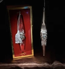 Lenox Pave Jewels Icicle Lead Crystal 1999 Ornament - Excellent In Box - Qty 1