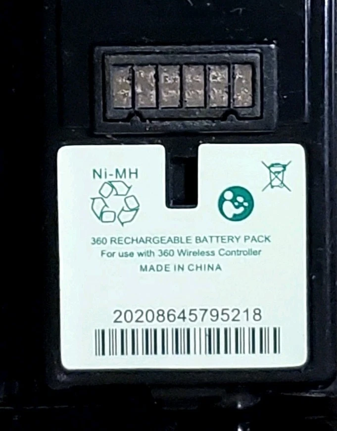 Lote de 7 baterías recargables negras Microsoft Xbox 360 sin probar Foto 4 de 4