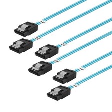 3 Pack Long-SATA-III Cable 1M, Thin Flexible Straight SATA 6Gbps Data Cables ...