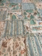Baby Boy In The Woods Rag Quilt