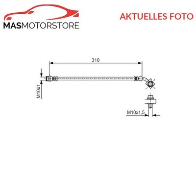 BREMSSCHLAUCH BREMSLEITUNG BOSCH 1 987 481 B26 P FÜR VAUXHALL ASTRA VII