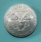 2011 1 OZ   UNC   . SILVER AMERICAN EAGLE some toning on edge of coin — photo 2