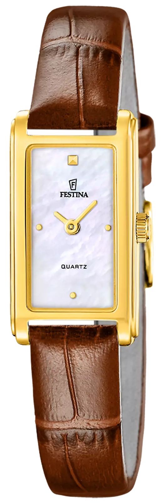 Festina Mademoiselle Quartz (25mm) Mother-of-Pearl Dial / Brown Leather