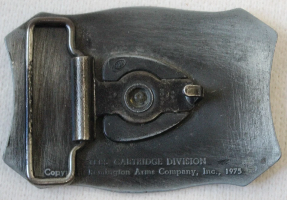 Fivela de cinto Peters munição fina desde 1887 emblema pato vintage 1975 - Imagem 2 de 3