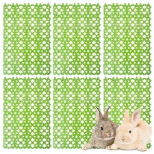 6PCS Rabbit Cage Mat Floor Bunny Foot Resting Pads Plastic Cage Mat for Pet C...