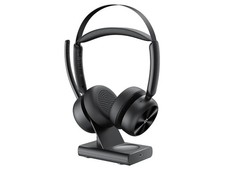 Emeet GeniusCall HS80 Wireless On-Ear Bluetooth Headset w/ Charging Base