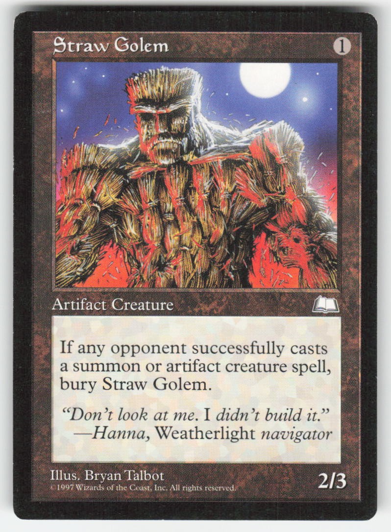 1997 Straw Golem Weatherlight MTG