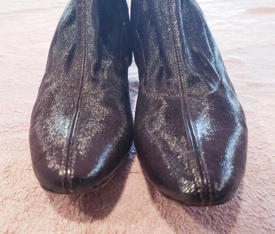 正品 FENDI - Sparkle 女式踝靴勃艮第 35.5 码意大利制造  — 第 4/4 张图片